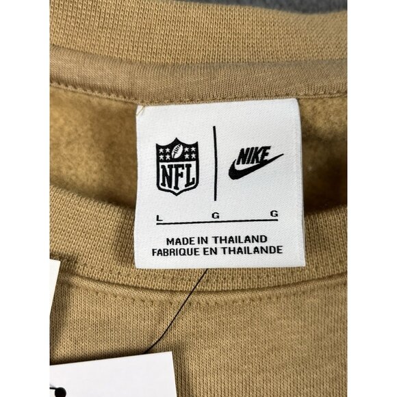 Nike Cincinnati Bengals Men's Size Large Tan Rewind Club Sweatshirt - Picture 7 of 10